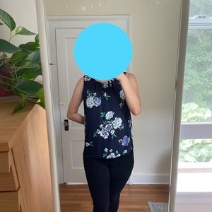 Floral formal tank top